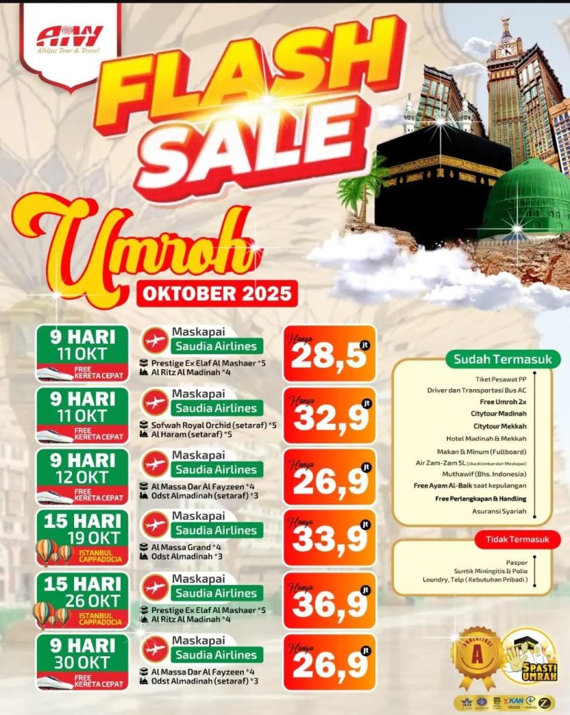 Promo Flash Sale Umroh Oktober 2025