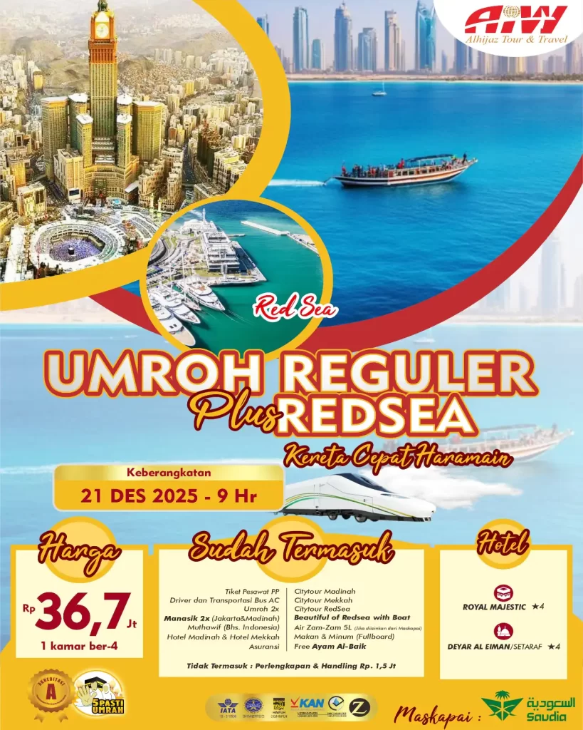Umroh Reguler Plus Read Sea