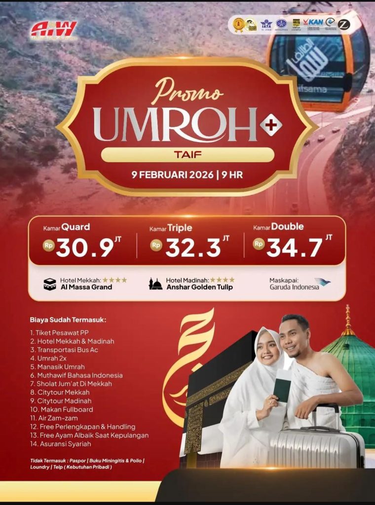 Promo Umroh Plus Thaif Februari 2026